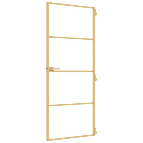 DRZWI WEWNĘTRZNE ZŁOTE 83X201,5CM SZKŁO I ALUMINIUM