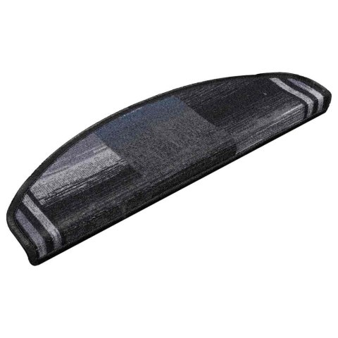 PRZYLEPNE NAKŁADKI NA SCHODY 15 SZT. CZARNO-SZARE 65X21X4CM