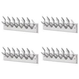 VidaXL Wieszaki na płaszcze, 4 szt., srebrne, aluminiowe