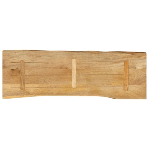 BLAT STOŁU 140X40X2,5CM NATURALNA KRAWĘDŹ LITE DREWNO MANGO