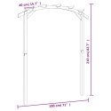 PERGOLA OGRODOWA IMPREGNOWANE DREWNO SOSNOWE 180X210X40CM