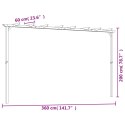 PERGOLA OGRODOWA IMPREGNOWANE DREWNO SOSNOWE 360X200X60CM