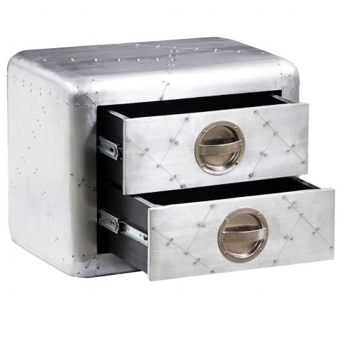 STOLIK AVIATOR W LOTNICZYM STYLU VINTAGE Z 2 SZUFLADAMI