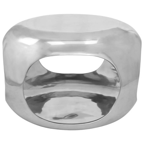 STOLIK DO KAWY Z ALUMINIUM 50X50X30CM SREBRNY