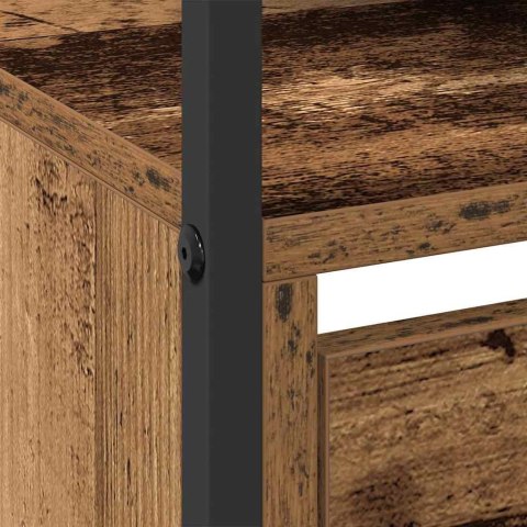 SZAFKA NA BUTY Z PRZECHOWYWANIEM STARE DREWNO 100X 34X 112CM