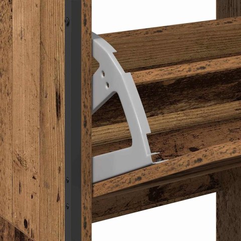 SZAFKA NA BUTY Z PRZECHOWYWANIEM STARE DREWNO 100X 34X 112CM