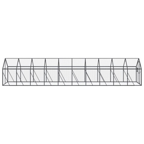VidaXL Woliera, antracytowa, 1,79x10x1,85 m, aluminium