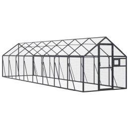 VidaXL Woliera, antracytowa, 1,79x8x1,85 m, aluminium