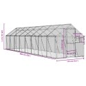 VidaXL Woliera, antracytowa, 1,79x8x1,85 m, aluminium