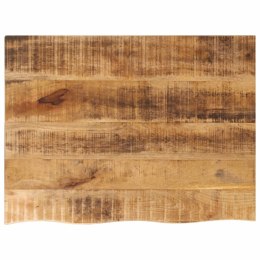 BLAT STOŁU 70X60X2,5CM NATURALNA KRAWĘDŹ SUROWE DREWNO MANGO