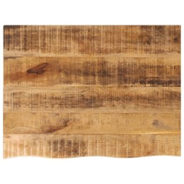 BLAT STOŁU 90X60X2,5CM NATURALNA KRAWĘDŹ SUROWE DREWNO MANGO