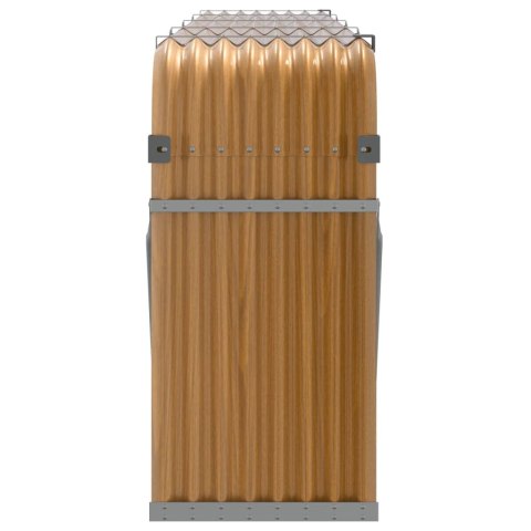 STOJAK NA DREWNO WYGLĄD DREWNA 300X45X100CM STAL GALWANIZOWANA