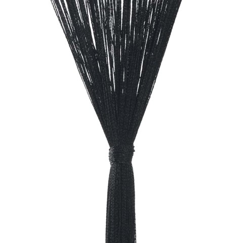 ZASŁONY SZNURKOWE 2 SZTUKI 100X250CM CZARNE
