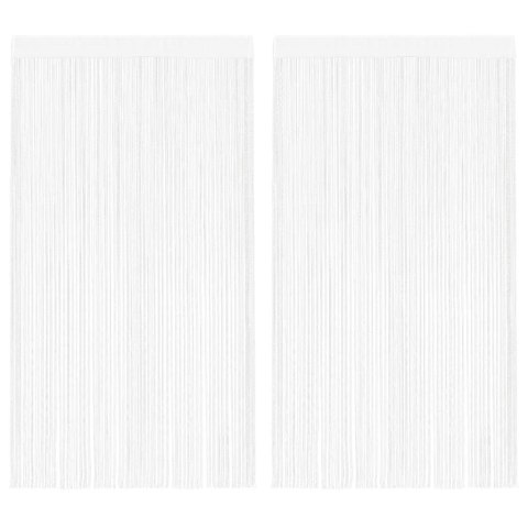 ZASŁONY SZNURKOWE 2 SZTUKI 140X250CM BIAŁE