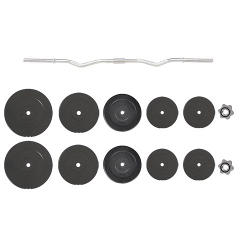 SZTANGA Z GRYFEM ŁAMANYM I TALERZAMI 90KG