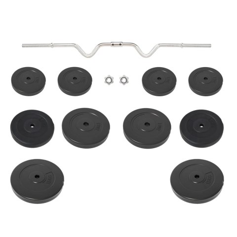 SZTANGA Z GRYFEM ŁAMANYM I TALERZAMI 90KG