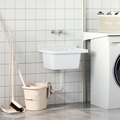 UMYWALKA DO MONTAŻU NA ŚCIANIE BIAŁA 50X35X24CM ŻYWICA