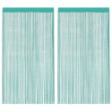 ZASŁONY SZNURKOWE 2 SZT. TURKUSOWE 140X250CM
