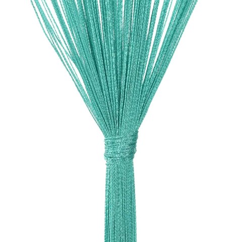 ZASŁONY SZNURKOWE 2 SZT. TURKUSOWE 140X250CM