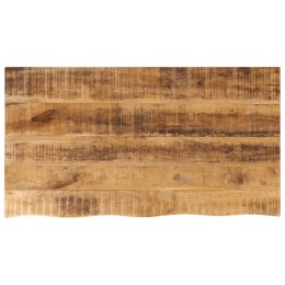 BLAT STOŁU 100X60X2,5CM NATURALNA KRAWĘDŹ SUROWE DREWNO MANGO