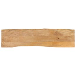 BLAT STOŁU 180X40X2,5CM NATURALNA KRAWĘDŹ LITE DREWNO MANGO