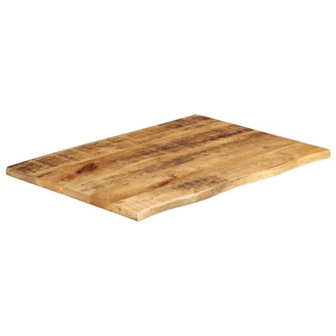 BLAT STOŁU 80X60X2,5CM NATURALNA KRAWĘDŹ SUROWE DREWNO MANGO