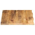 BLAT STOŁU 80X60X2,5CM NATURALNA KRAWĘDŹ SUROWE DREWNO MANGO