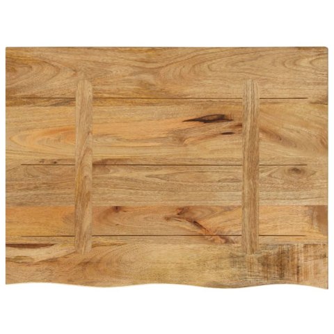 BLAT STOŁU 80X60X2,5CM NATURALNA KRAWĘDŹ SUROWE DREWNO MANGO