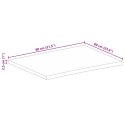 BLAT STOŁU 80X60X2,5CM NATURALNA KRAWĘDŹ SUROWE DREWNO MANGO