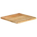 BLAT STOŁU 80X80X2,5CM NATURALNA KRAWĘDŹ LITE DREWNO MANGO