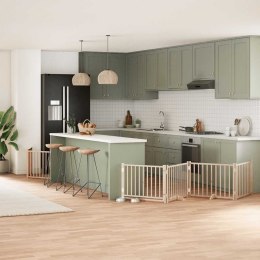 SKŁADANA BRAMKA DLA PSA Z DRZWIAMI 8 PANELI 640CM