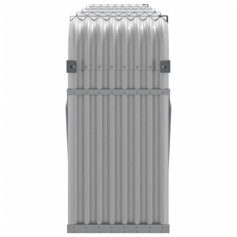 STOJAK NA DREWNO JASNOSZARY 300X45X100CM STAL GALWANIZOWANA