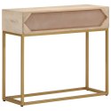 STOLIK KONSOLOWY 90X30X76CM LITE DREWNO MANGO I ŻELAZO