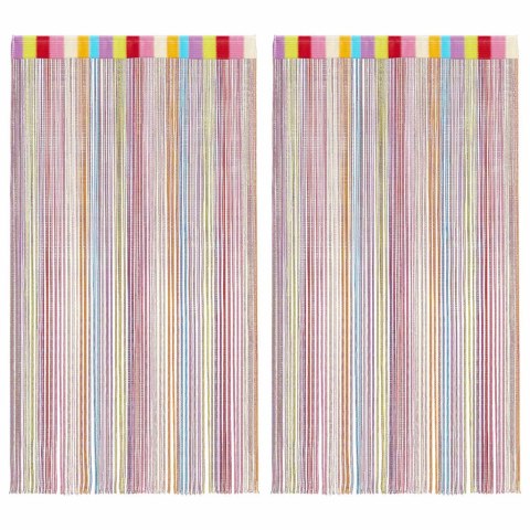 ZASŁONY SZNURKOWE 2 SZT. WIELOKOLOROWE 140X250CM