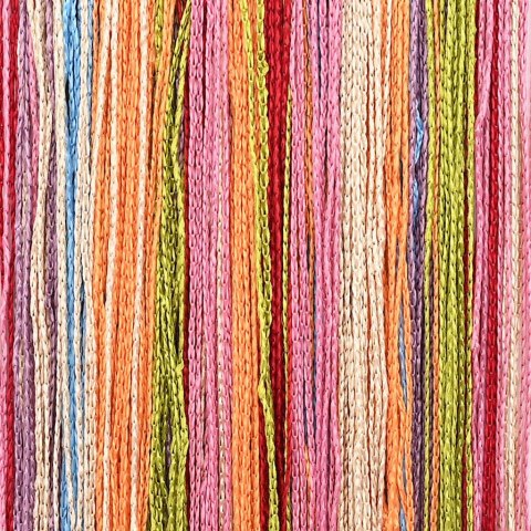 ZASŁONY SZNURKOWE 2 SZT. WIELOKOLOROWE 140X250CM