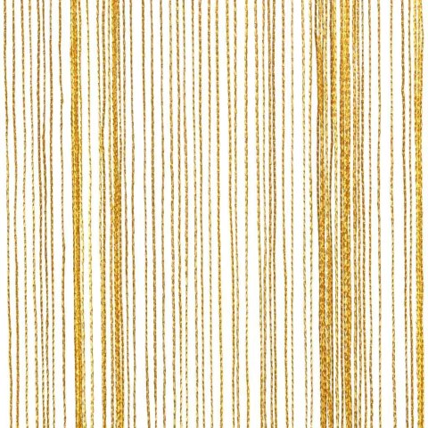 ZASŁONY SZNURKOWE 2 SZT. ZŁOTE 140X250CM