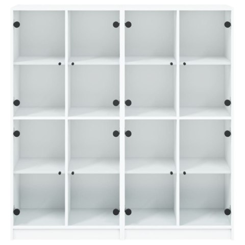 BIBLIOTECZKA Z DRZWICZKAMI BIAŁA 136X37X142CM