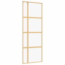 DRZWI PRZESUWNE ZŁOTE 76X205CM PRZEZROCZYSTE SZKŁO ESG