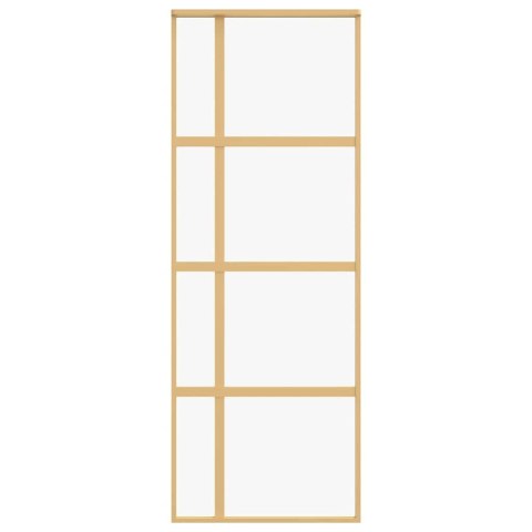 DRZWI PRZESUWNE ZŁOTE 76X205CM PRZEZROCZYSTE SZKŁO ESG