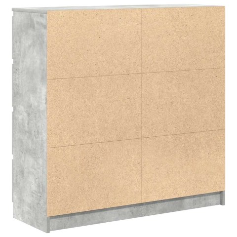 KOMODA BETONOWA SZARA 100X35X99CM DREWNO KLEJONE