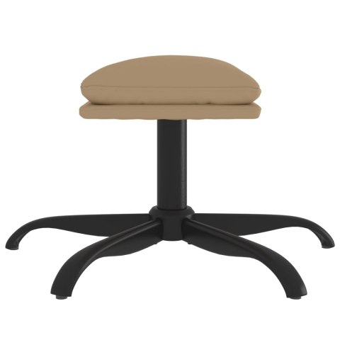 VidaXL Podnóżek, cappuccino, 60x60x36 cm, sztuczna skóra