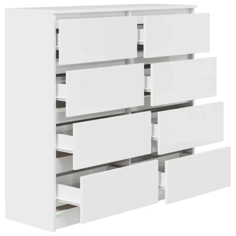 KOMODA BIAŁA 100X35X99CM DREWNO KLEJONE