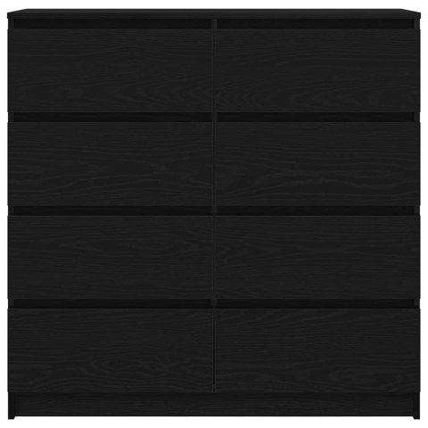 KOMODA CZARNY DĄB 100X35X99CM DREWNO KLEJONE