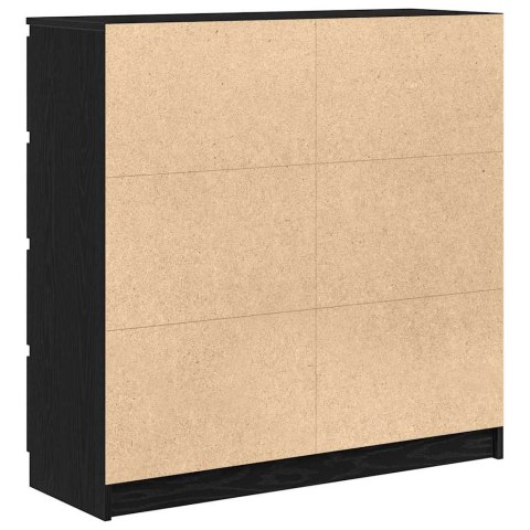 KOMODA CZARNY DĄB 100X35X99CM DREWNO KLEJONE