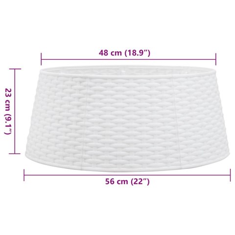 OSŁONA POD CHOINKĘ BIAŁA Ø56X23CM PLASTIKOWA