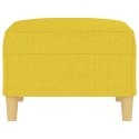 VidaXL Podnóżek, jasnożółty, 70x55x41 cm, tapicerowany tkaniną