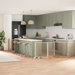 SKŁADANA BRAMKA DLA PSA Z DRZWIAMI 8 PANELI 640CM