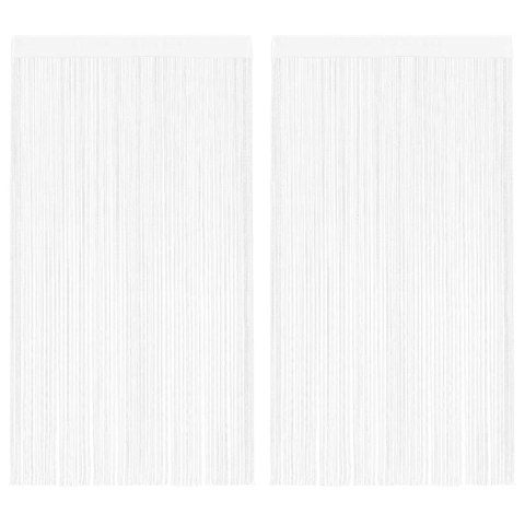 ZASŁONY SZNURKOWE 2 SZTUKI 100X250CM BIAŁE