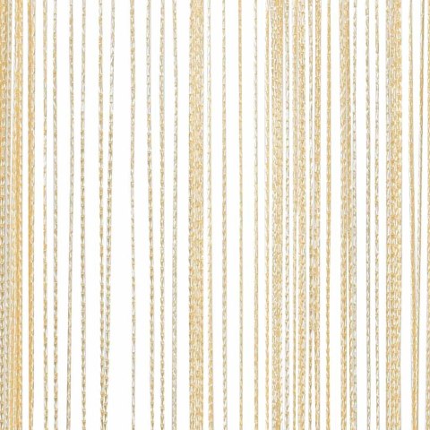 ZASŁONY SZNURKOWE 2 SZTUKI 100X250CM KREMOWE