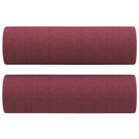 2-CZ KOMPLET WYPOCZYNKOWY Z PODUSZKAMI WINNA CZERWIEŃ TKANINA